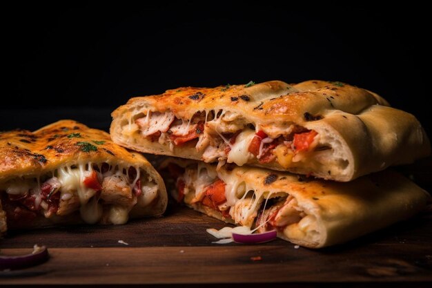 Meat extravaganza calzone